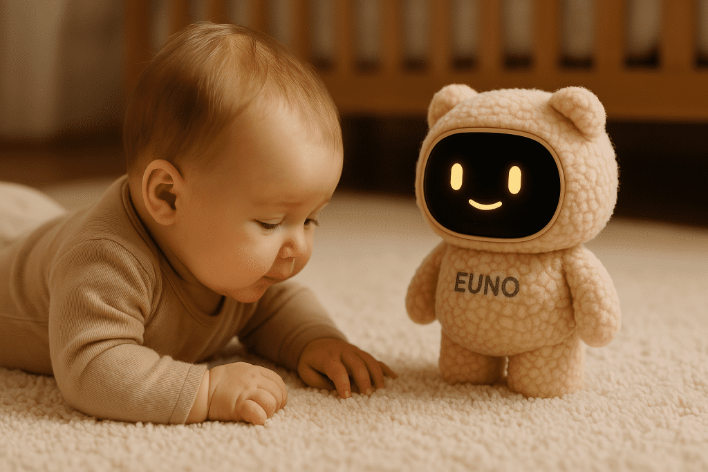 Petit euno veillant sur un bébé